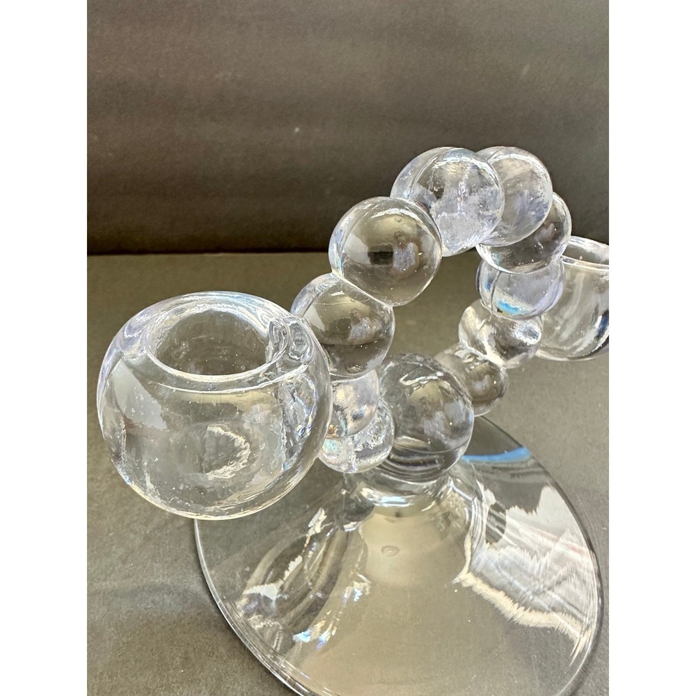 Vintage 1940's Imperial Glass Co. Double Candlestick Holders - Picture 8 of 9